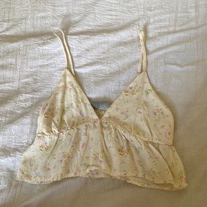 Floral spaghetti strap tank size small